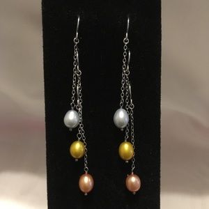 Honora Pearl Earrings | Pink, Silver, Gold Freshwater Cultured Set of 3